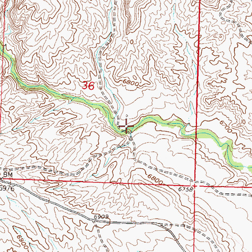 Topographic Map of McDougal Gulch, WY