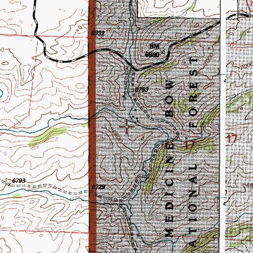 Topographic Map of McFarlane Creek, WY