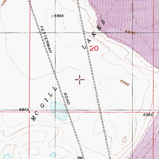 Topographic Map of McGill Lakes, WY