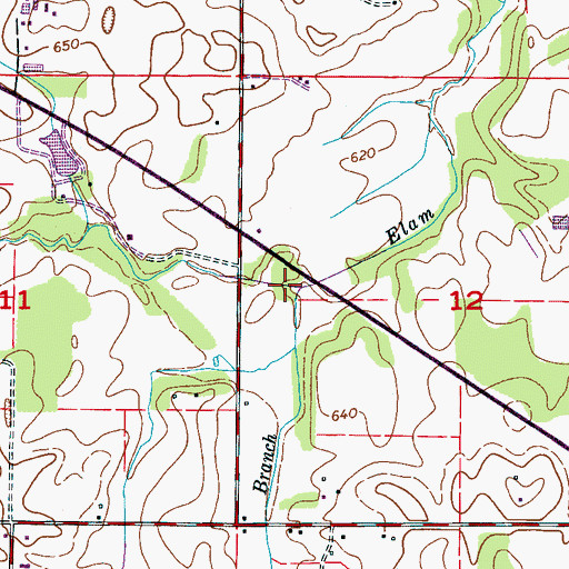 Topographic Map of Beaver Pond Branch, AL