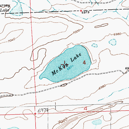 Topographic Map of McKay Lake, WY