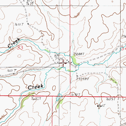 Topographic Map of McKechnie Ranch, WY