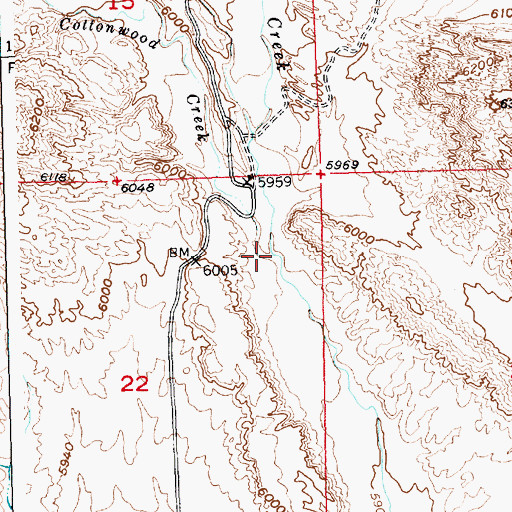Topographic Map of McKee Grave Creek, WY