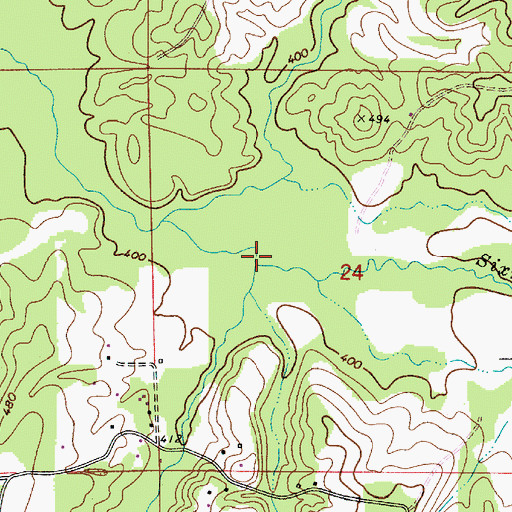 Topographic Map of Beaverdam Creek, AL