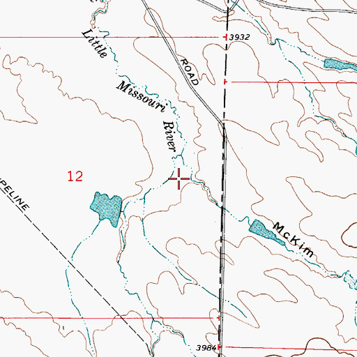 Topographic Map of McKim Draw, WY