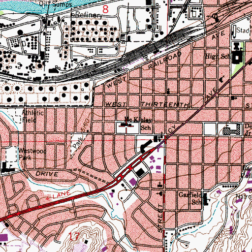 Topographic Map of McKinley School, WY