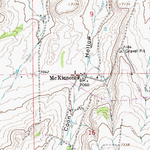 Topographic Map of McKinnon, WY