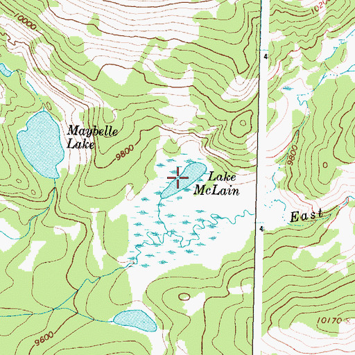 Topographic Map of Maybelle Lake, WY
