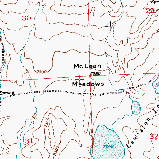 Topographic Map of McLean Meadows, WY