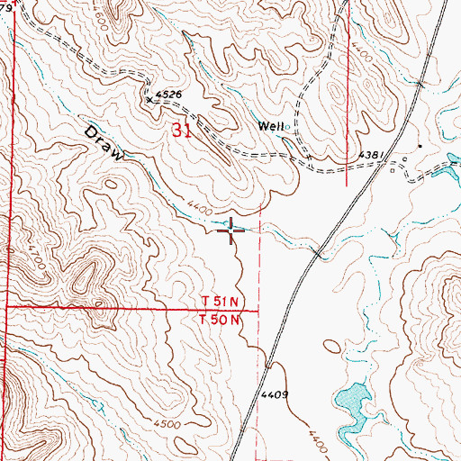 Topographic Map of McNeese Draw, WY