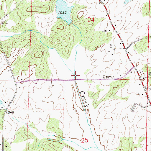 Topographic Map of Bee Branch, AL
