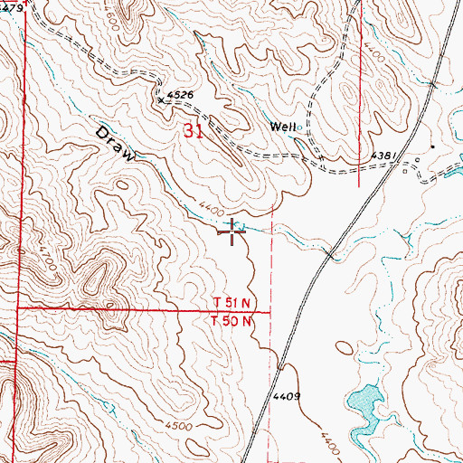 Topographic Map of McNeese Draw, WY