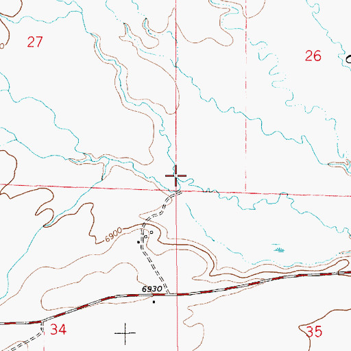 Topographic Map of McNinch Wash, WY