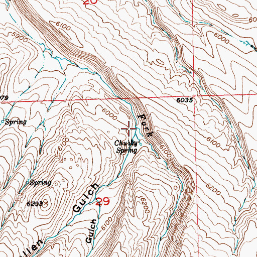 Topographic Map of McCullen Gulch, WY