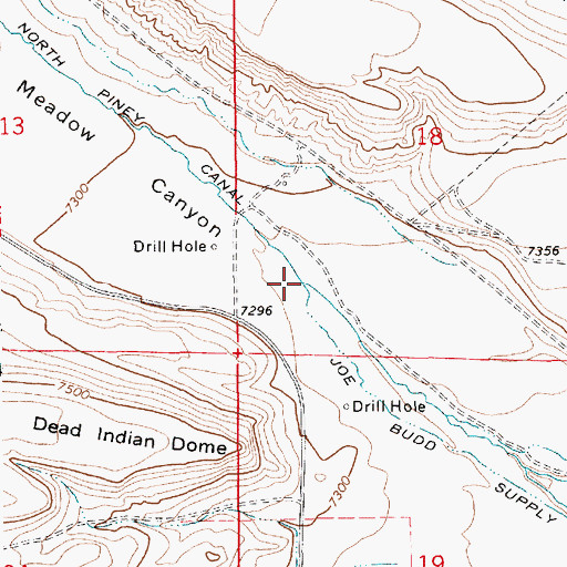 Topographic Map of Meadow Canyon, WY
