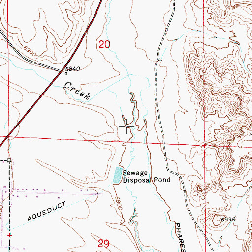 Topographic Map of Meadow Canyon Creek, WY