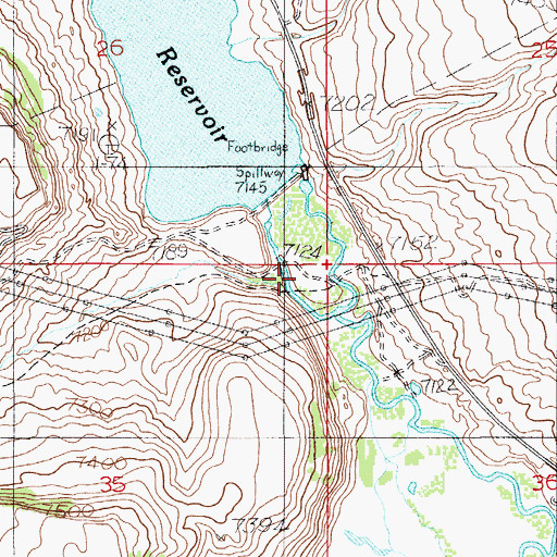 Topographic Map of Meadow Creek, WY