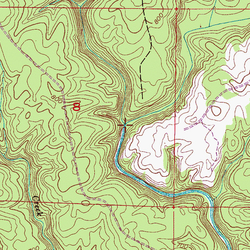 Topographic Map of Beech Creek, AL