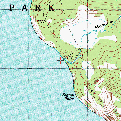 Topographic Map of Meadow Creek, WY