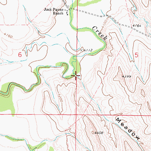 Topographic Map of Meadow Draw, WY