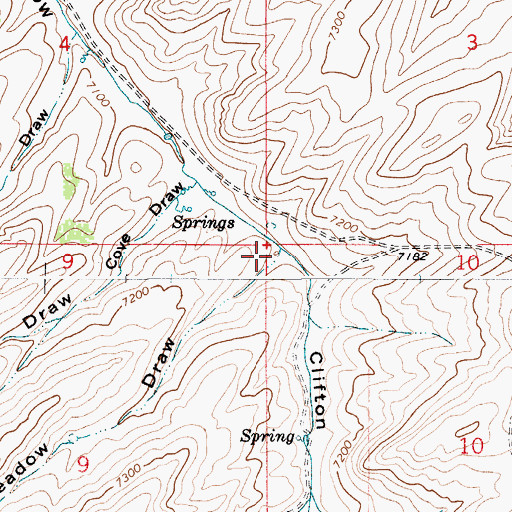 Topographic Map of Meadow Draw, WY