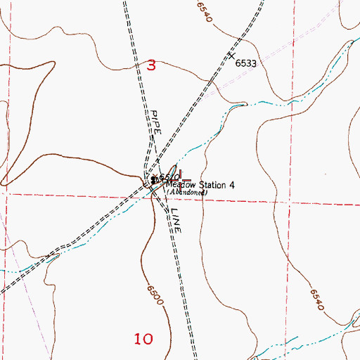 Topographic Map of Meadow Station 4, WY