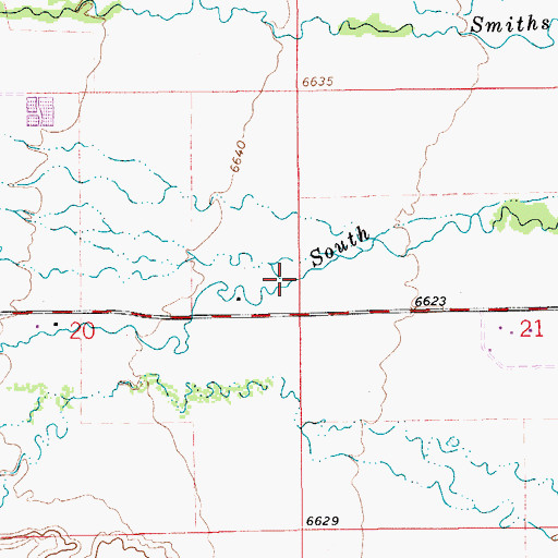 Topographic Map of Meeks Creek, WY