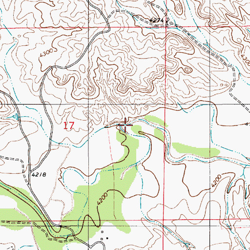 Topographic Map of Mercer Draw, WY