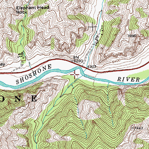 Topographic Map of Mesa Creek, WY