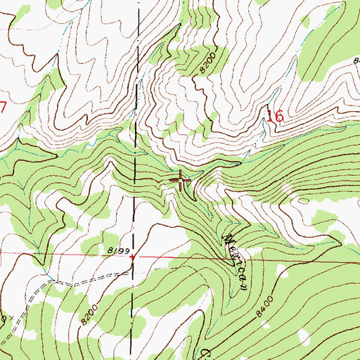 Topographic Map of Mexican Creek, WY
