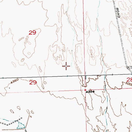 Topographic Map of Mexican Draw, WY