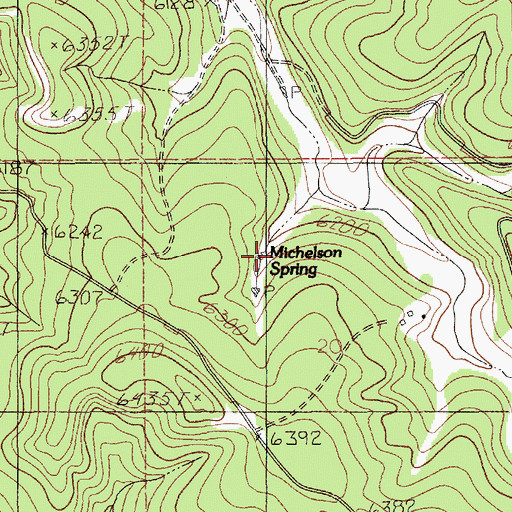 Topographic Map of Michelson Spring, WY