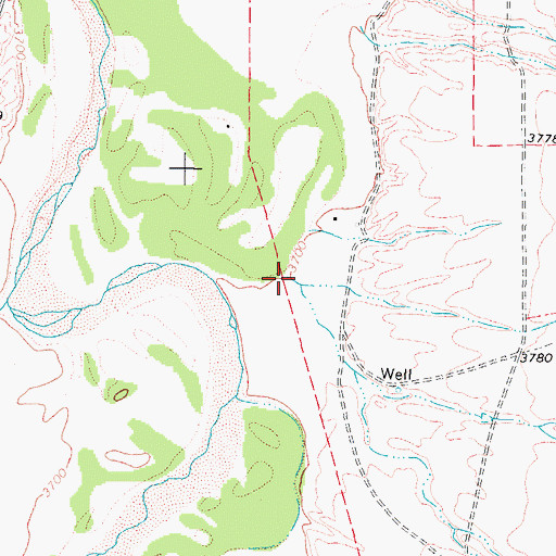 Topographic Map of Mickelberry Creek, WY