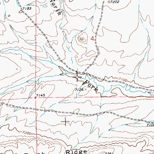 Topographic Map of Middle Fork Sulphur Creek, WY