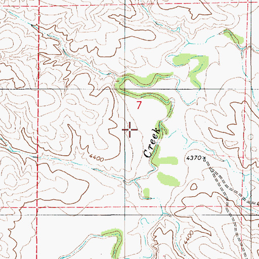Topographic Map of Mikes Draw, WY