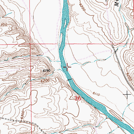 Topographic Map of Milk Ranch Wash, WY