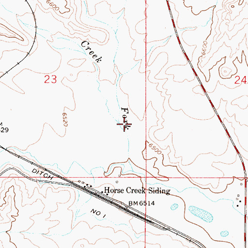 Topographic Map of Mill Creek, WY
