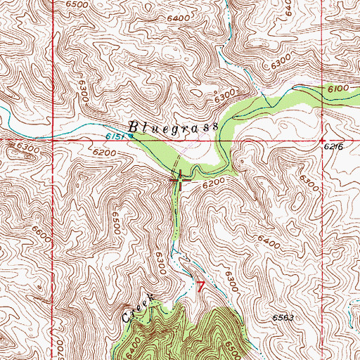 Topographic Map of Mill Creek, WY