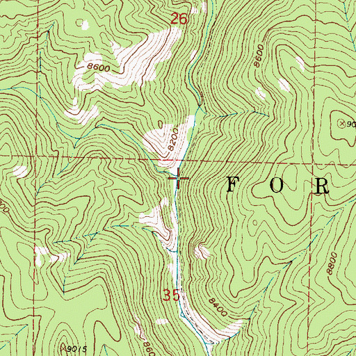 Topographic Map of Miller Creek, WY