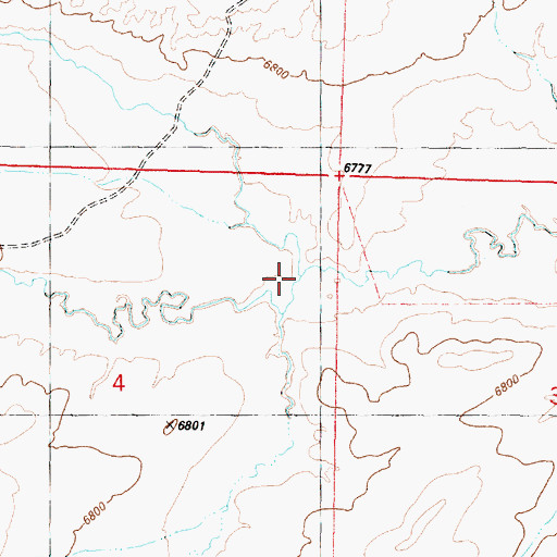 Topographic Map of Miller Creek, WY