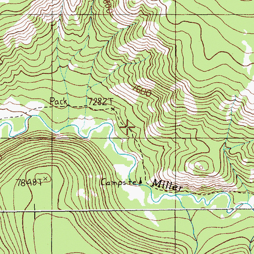 Topographic Map of Miller Creek Trail, WY
