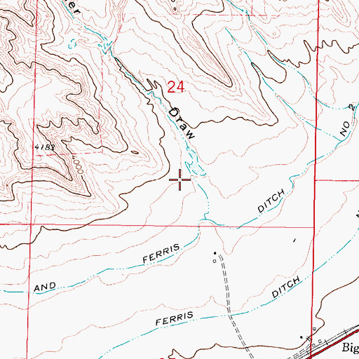 Topographic Map of Miller Draw, WY