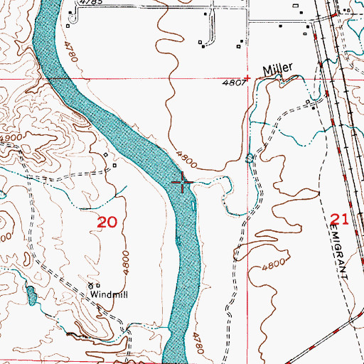 Topographic Map of Miller Draw, WY