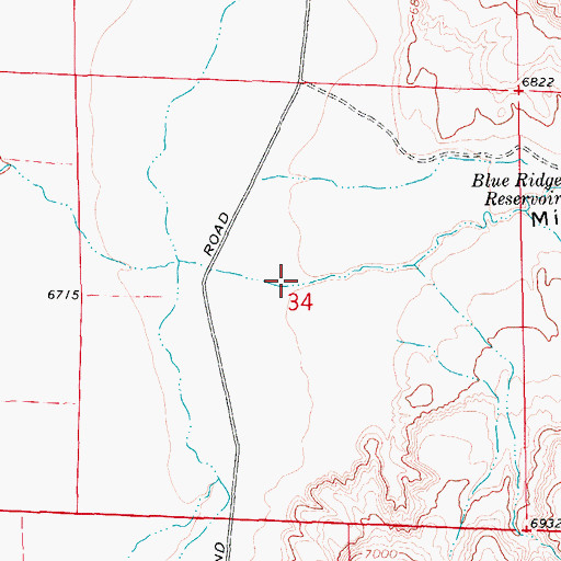 Topographic Map of Milleson Draw, WY