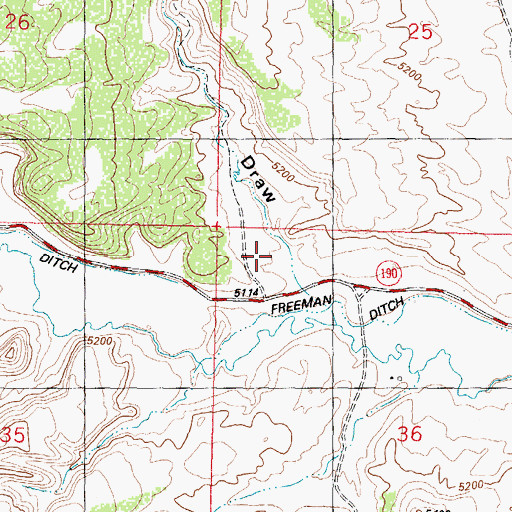 Topographic Map of Minecke Draw, WY