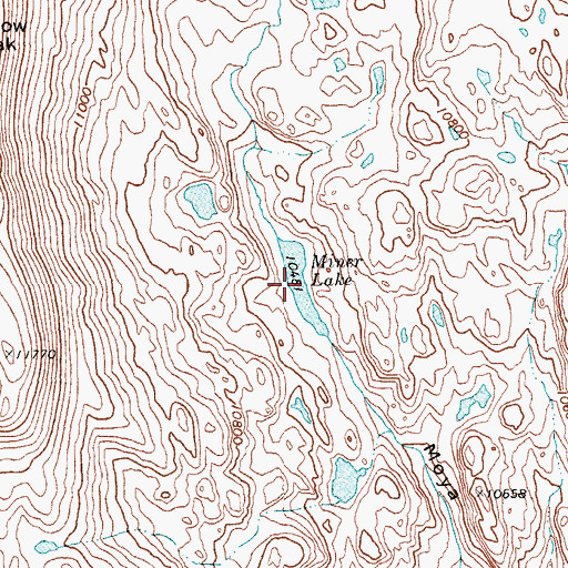 Topographic Map of Miner Lake, WY