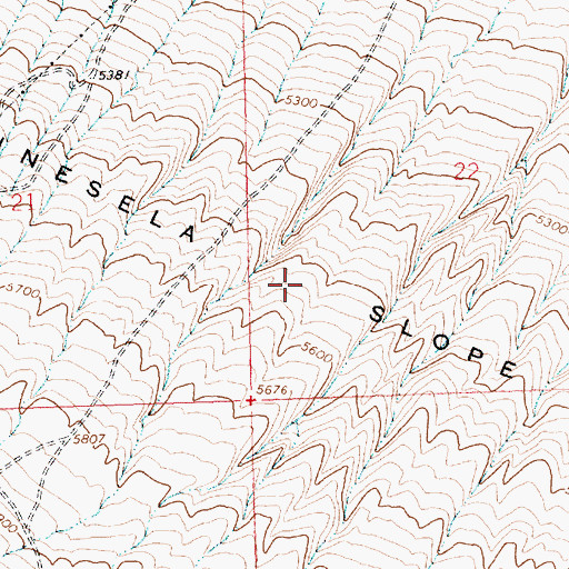 Topographic Map of Minnesela Slope, WY