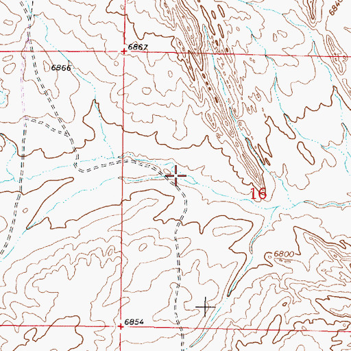 Topographic Map of Missuori John Draw, WY