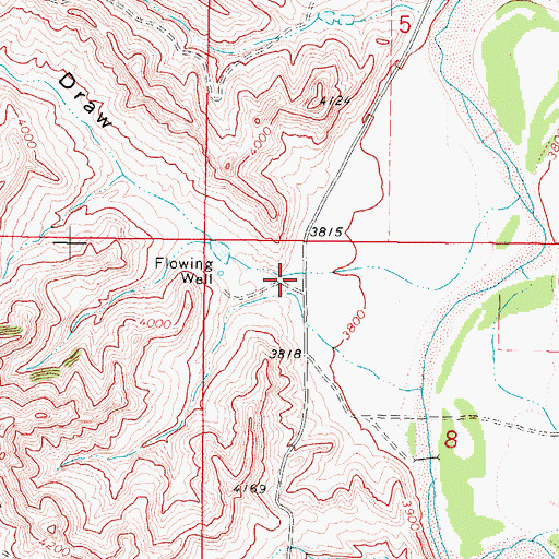 Topographic Map of Mitchell Draw, WY