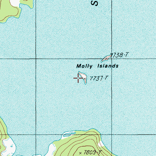 Topographic Map of Molly Islands, WY